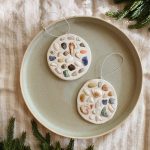 diy shell mosaic ornaments