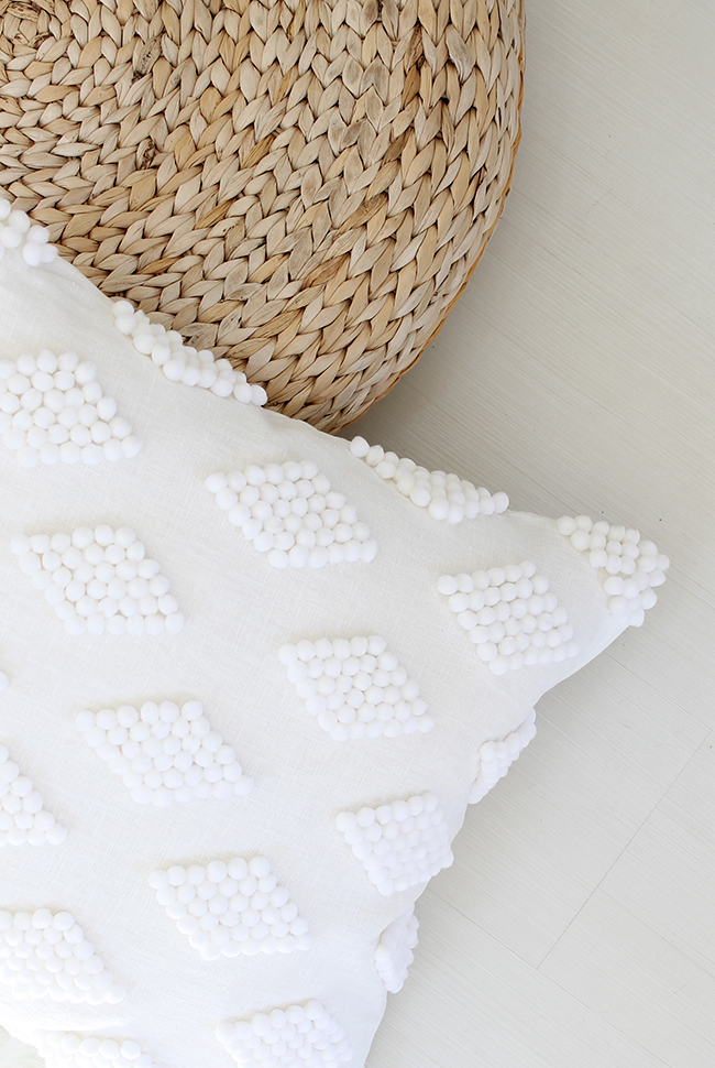 DIY modern pom pom pillow