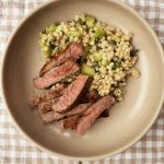 skirt steak with lemon couscous salad