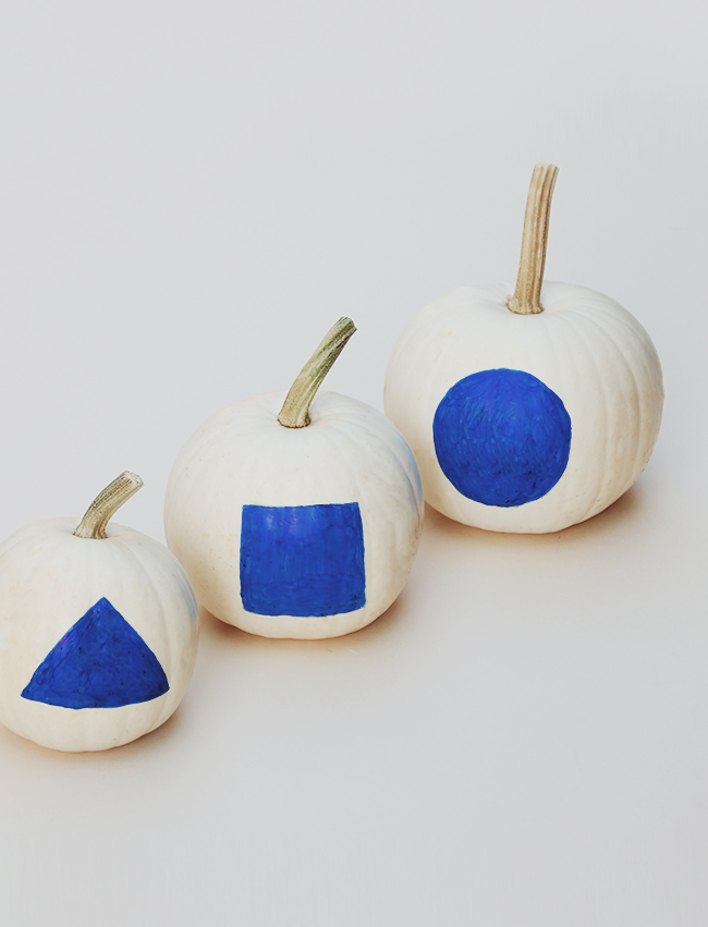 DIY minimal shape pumpkins