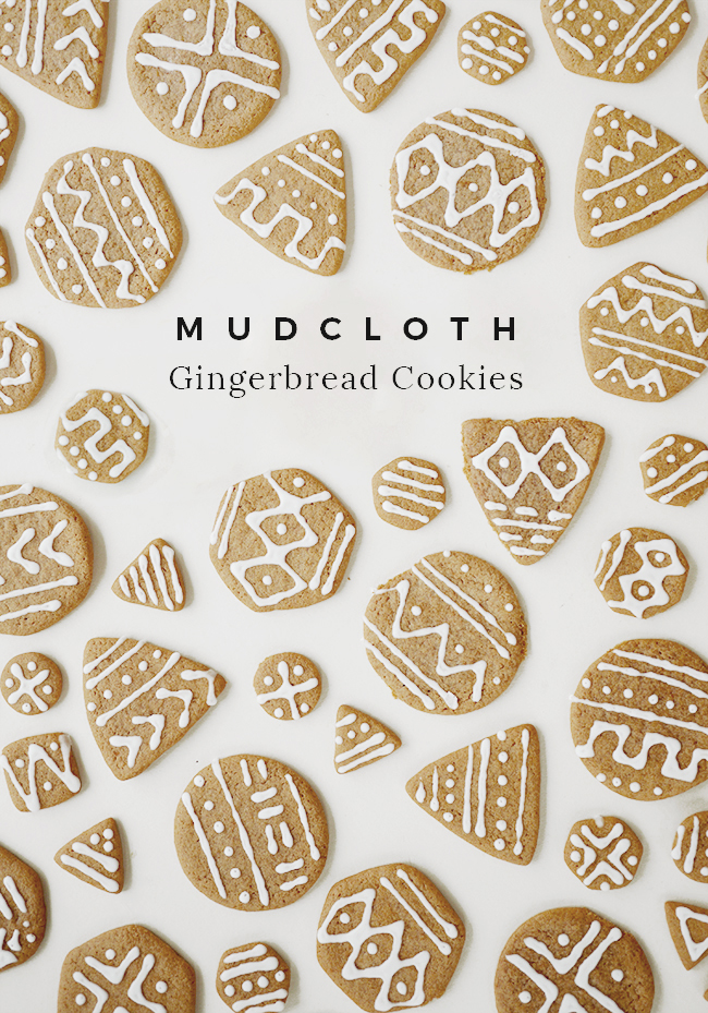 mudcloth gingerbread cookies